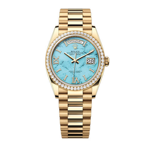 MiroTime Rolex Watch Day-Date 36 Turquoise m128238-0071