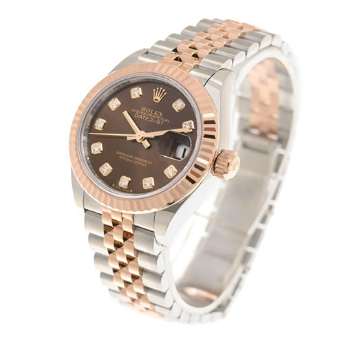 MiroTime Rolex Watch LADY DATEJUST 279171-0011 CHOCOLATE SET WITH DIAMONDS