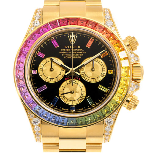 MiroTime Rolex Watch DAYTONA 116598RBOW-0001 Rainbow gems