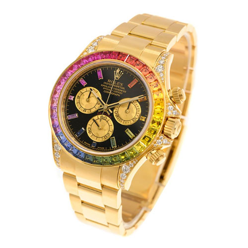 MiroTime Rolex Watch DAYTONA 116598RBOW-0001 Rainbow gems