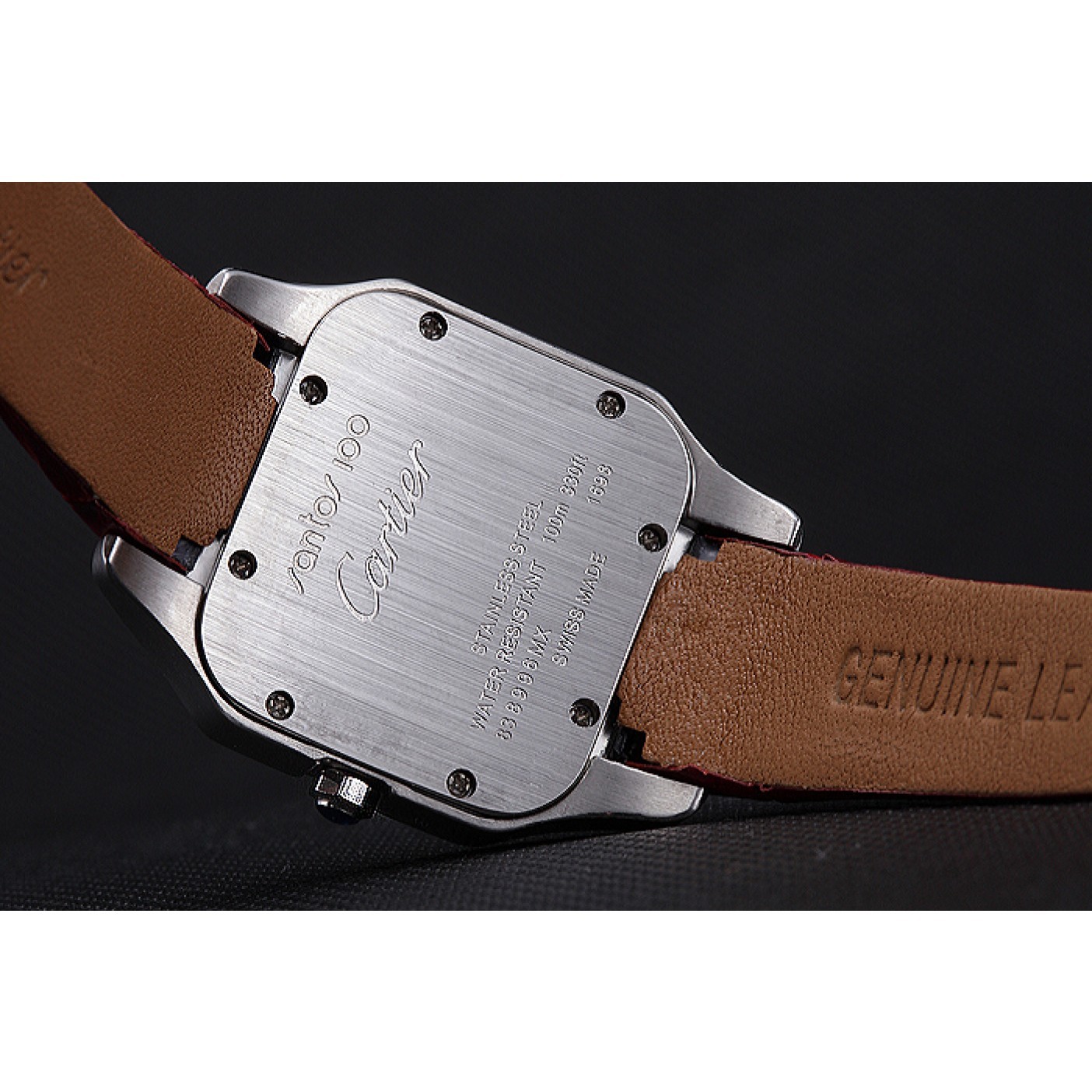 MiroTime Cartier Santos 100 Polished Stainless Steel Bezel 621918