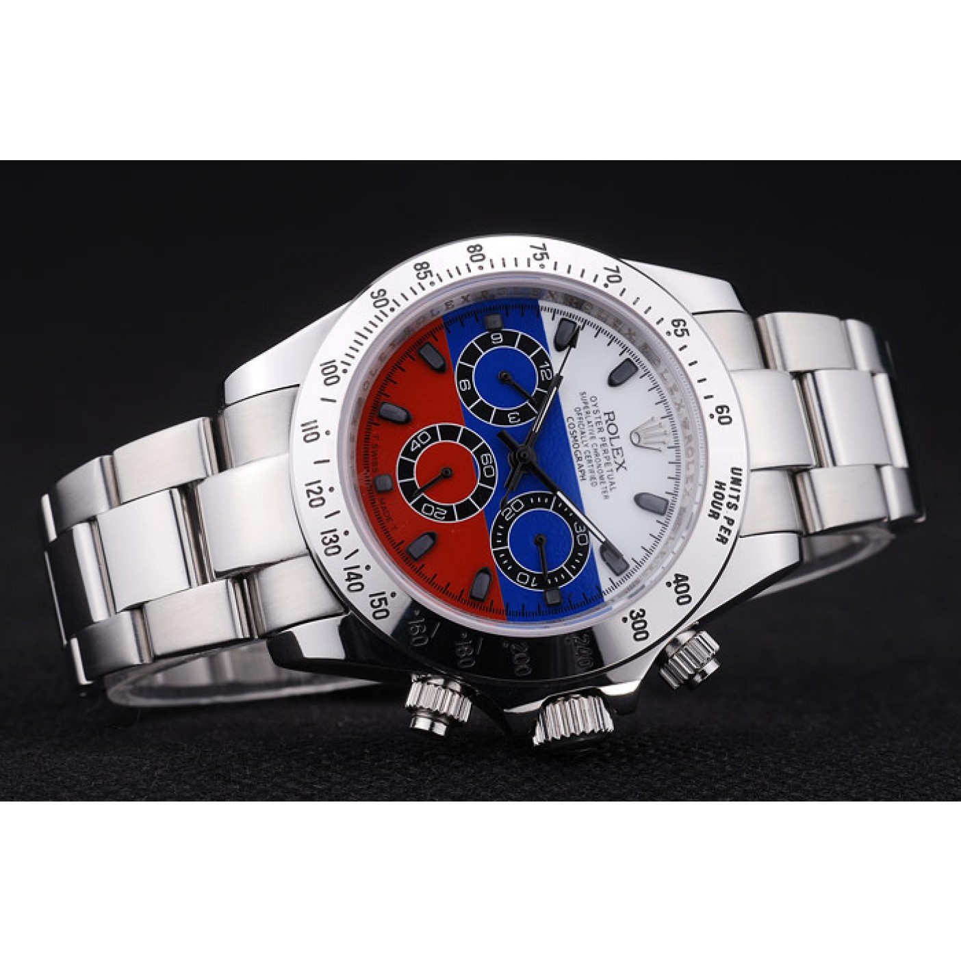MiroTime Rolex Cosmograph Daytona Silver Bracelet Russian Flag Dial 7473