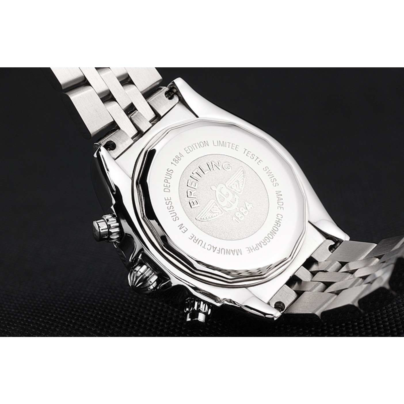 MiroTime Breitling Chronomat Quartz Light Blue Dial Stainless Steel Case And Bracelet