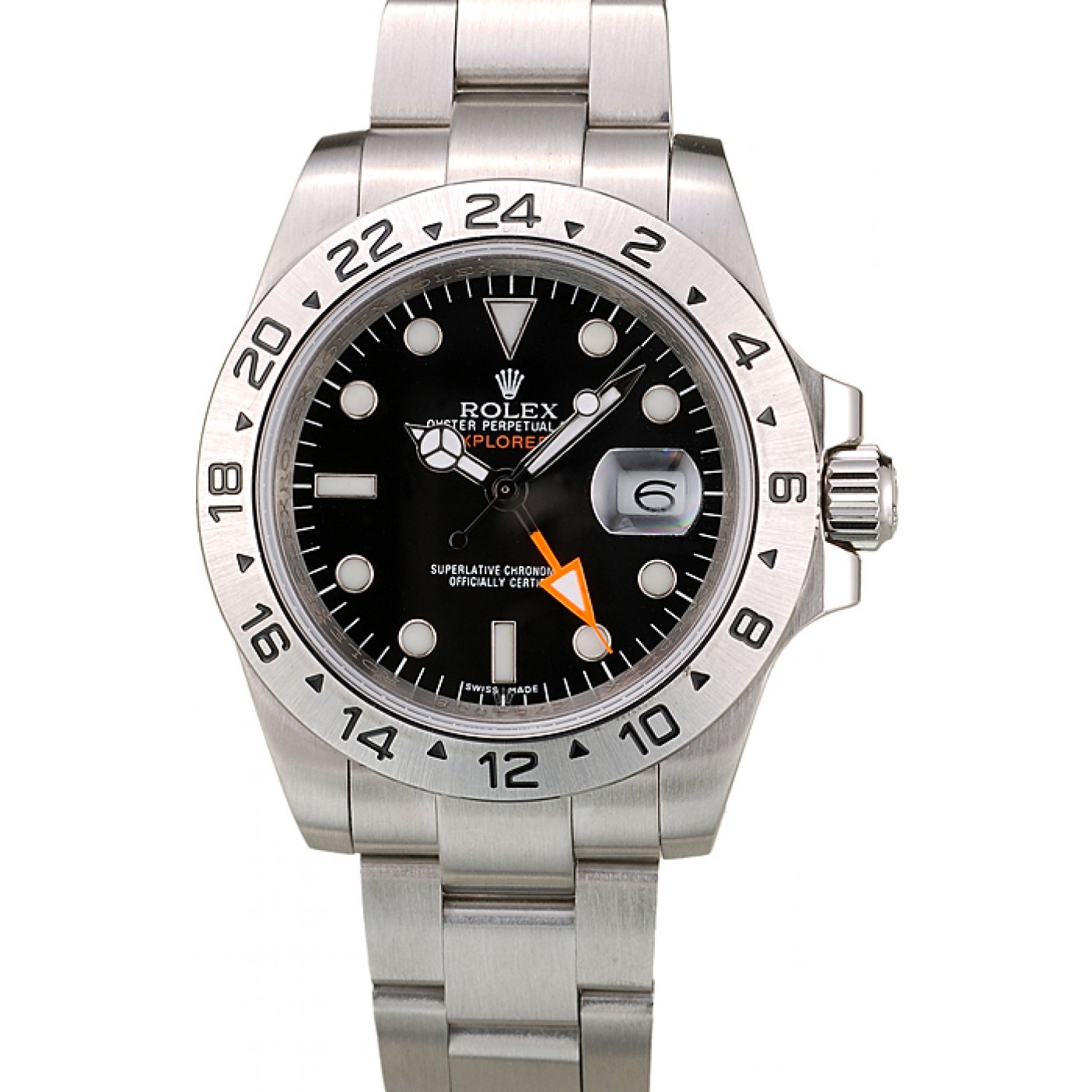 MiroTime Rolex Explorer Stainless Steel Bezel Black Dial Watch