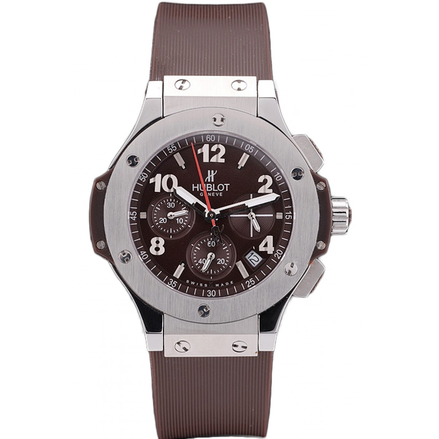 MiroTime Hublot Big Bang Brown Strap White Dial Watch