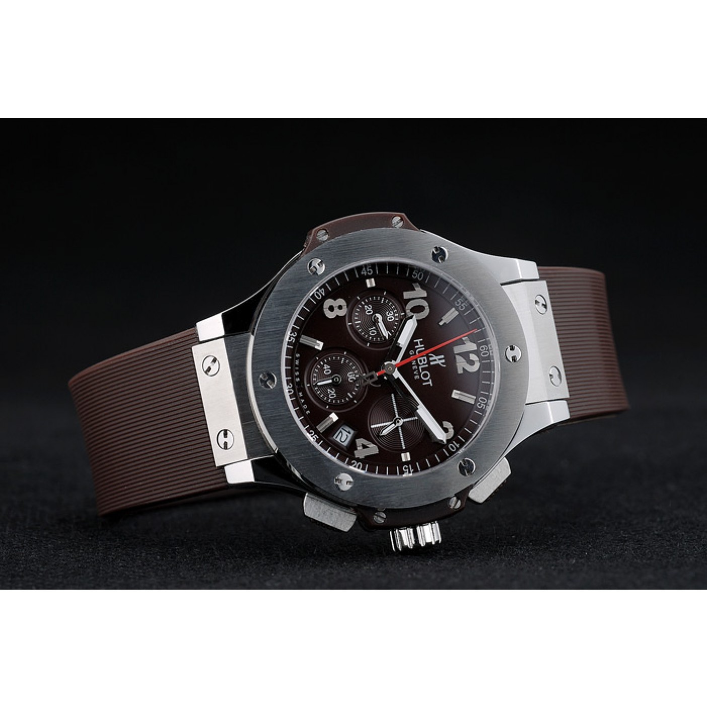 MiroTime Hublot Big Bang Brown Strap White Dial Watch