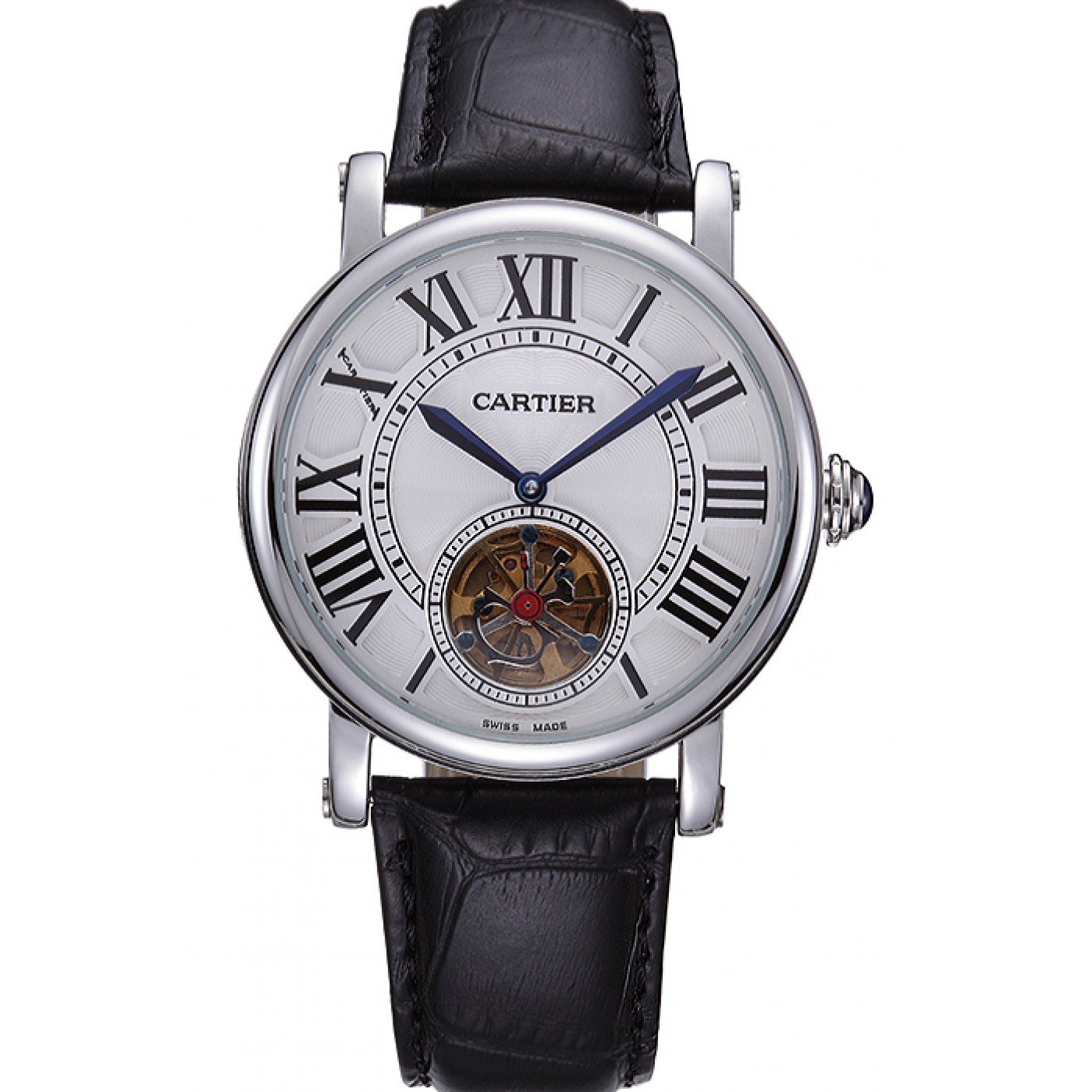 MiroTime Cartier Rotonde Flying Tourbillon White Dial 621956