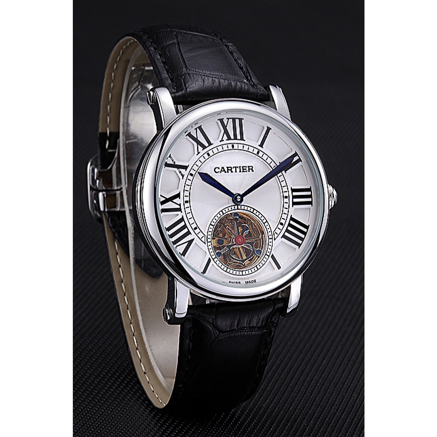 MiroTime Cartier Rotonde Flying Tourbillon White Dial 621956