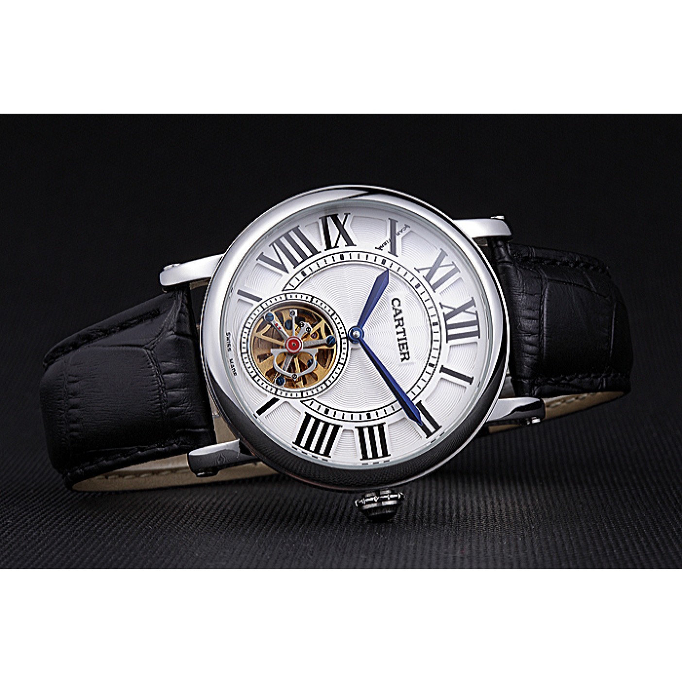 MiroTime Cartier Rotonde Flying Tourbillon White Dial 621956