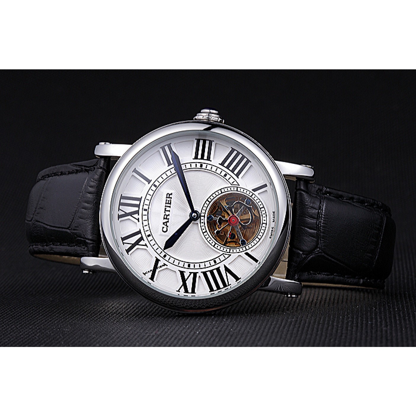 MiroTime Cartier Rotonde Flying Tourbillon White Dial 621956