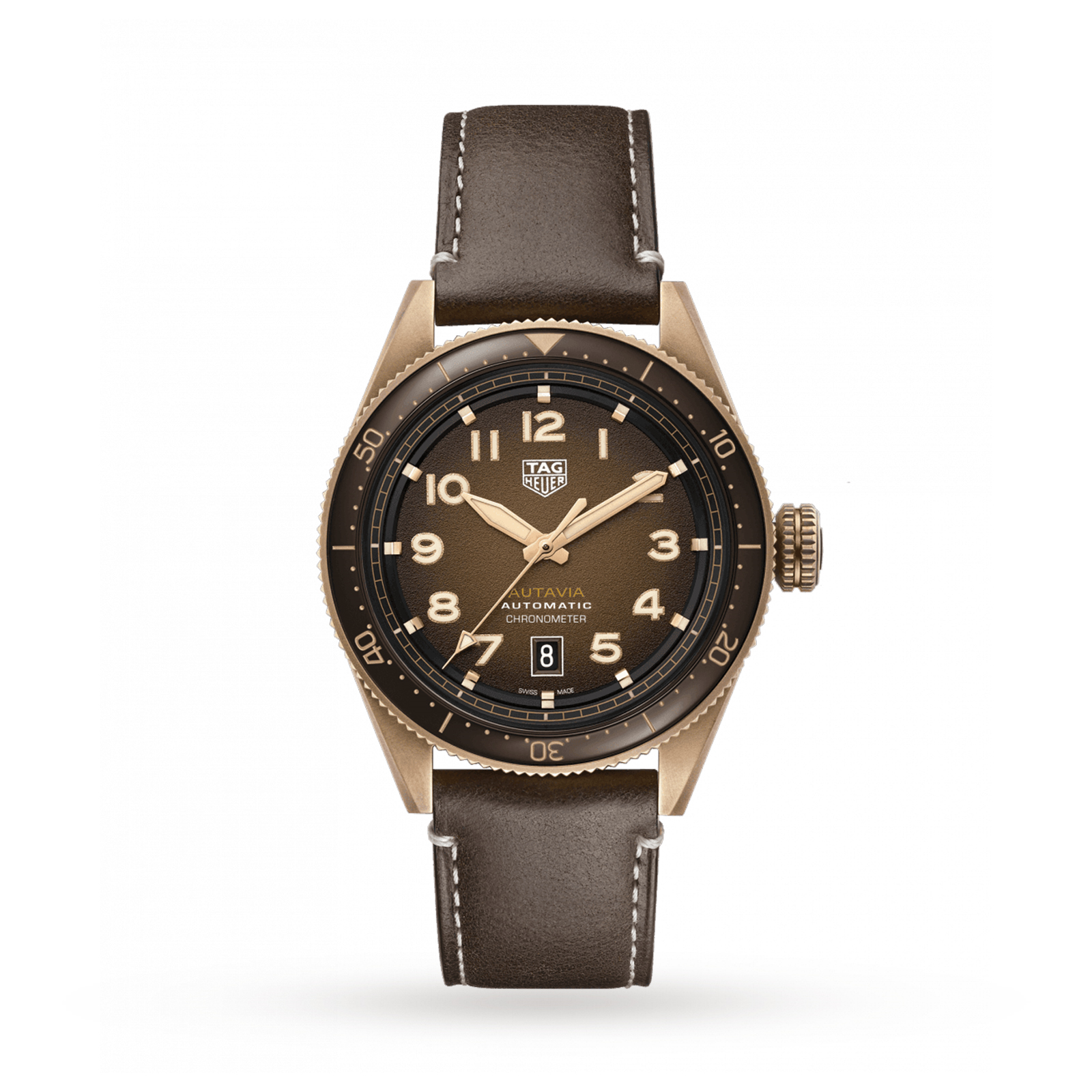 MiroTime Swiss TAG Heuer Autavia Calibre 5 COSC 42mm Mens Watch WBE5191.FC8276