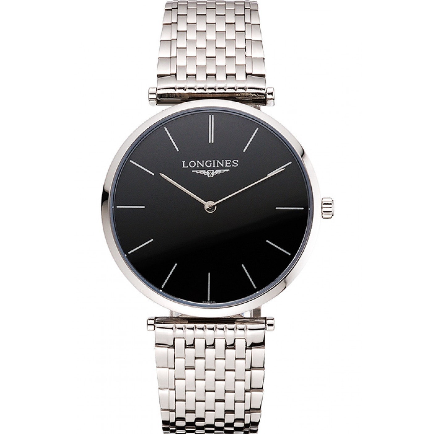 MiroTime Swiss Longines Grande Classique Black Dial Stainless Steel Case And Bracelet