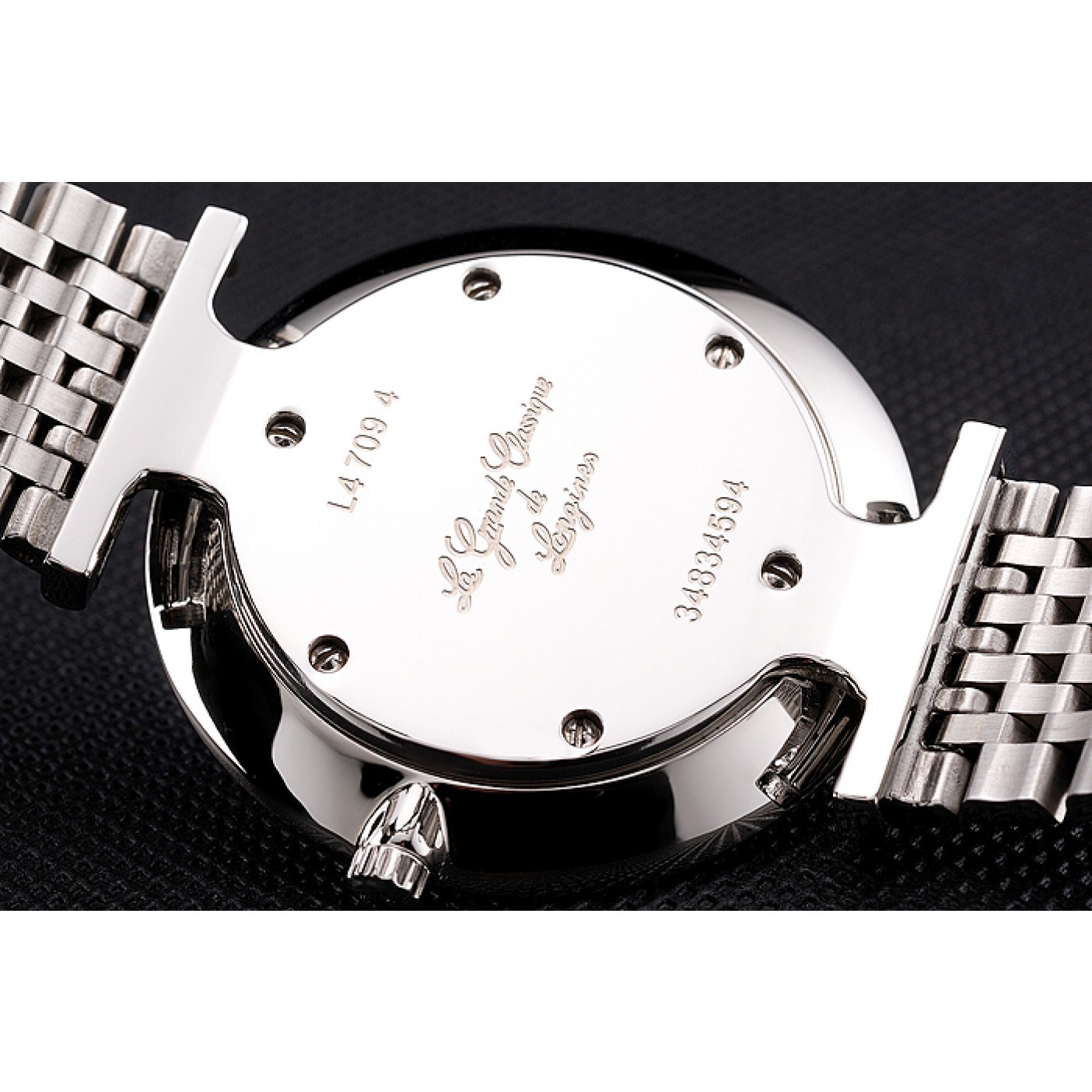 MiroTime Swiss Longines Grande Classique Black Dial Stainless Steel Case And Bracelet