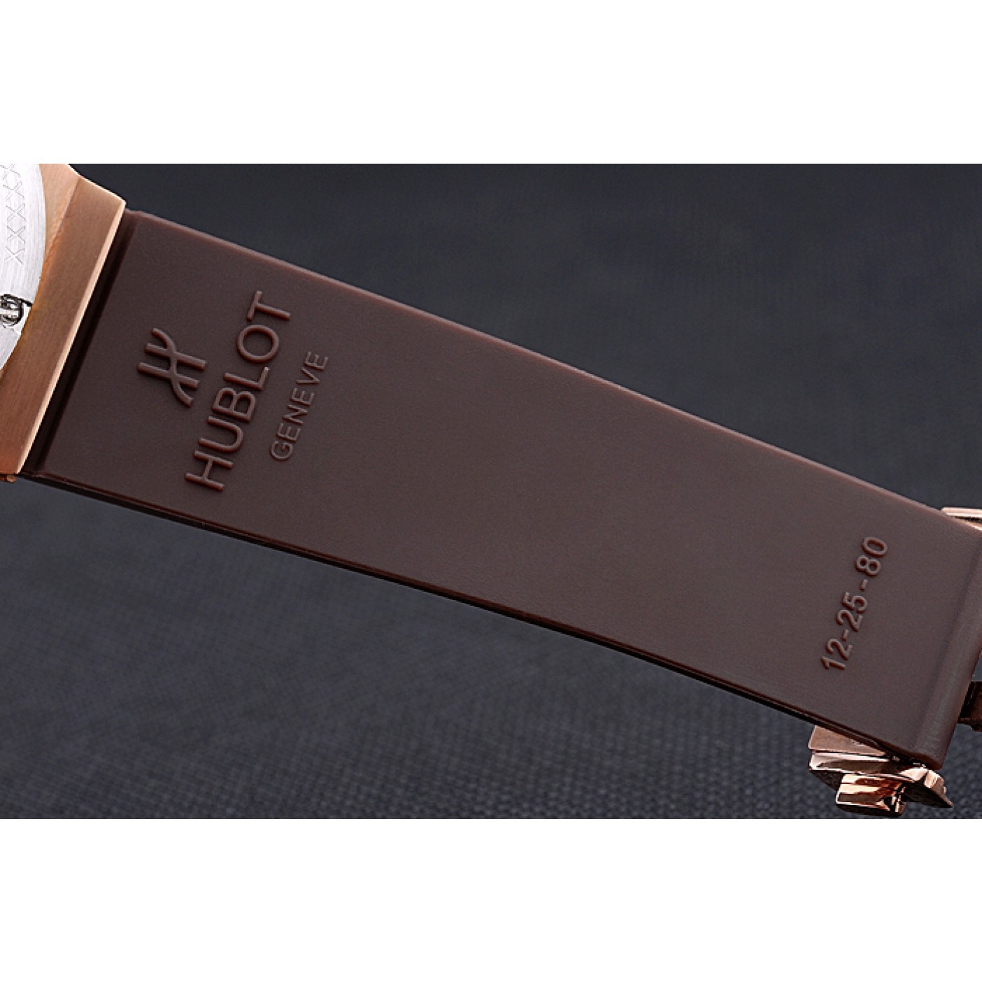 MiroTime Hublot Big Bang King Rose Gold Bezel White Dial Brown Rubber Strap