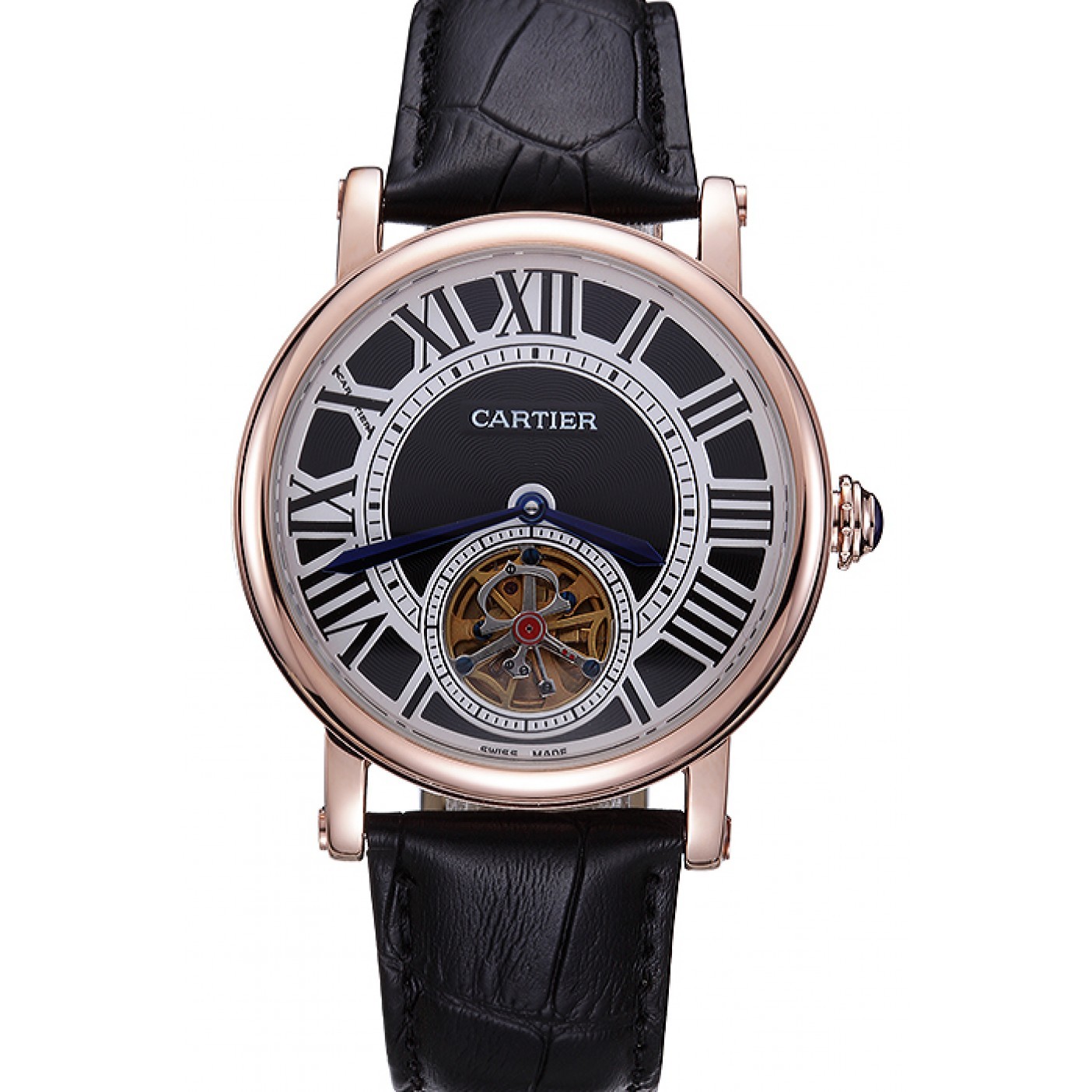 MiroTime Cartier Rotonde Flying Tourbillon Black Dial 621957