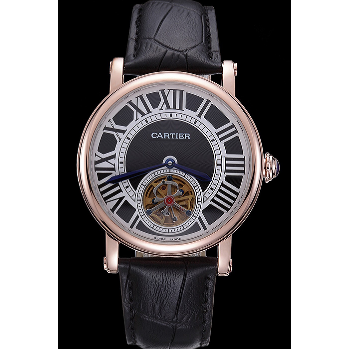 MiroTime Cartier Rotonde Flying Tourbillon Black Dial 621957
