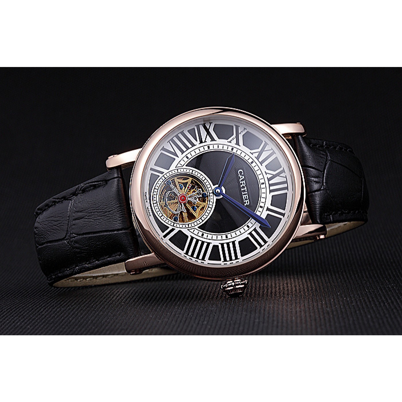 MiroTime Cartier Rotonde Flying Tourbillon Black Dial 621957