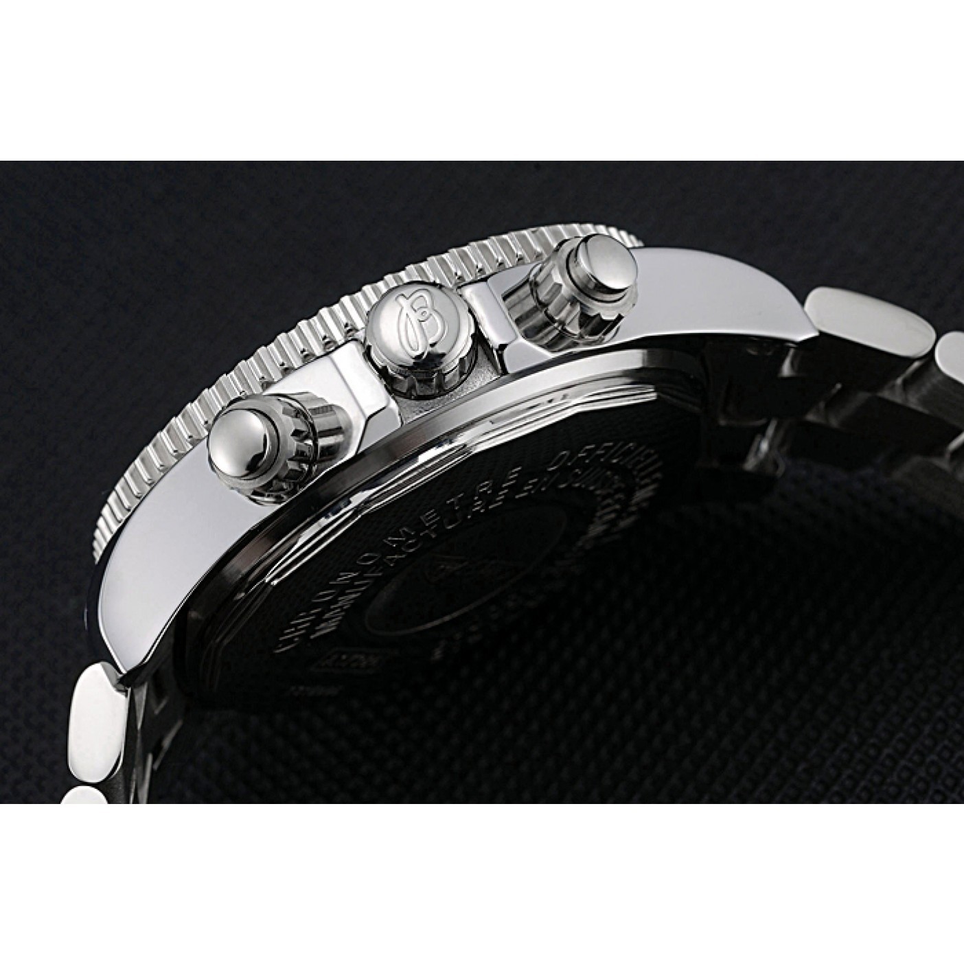 MiroTime Breitling Superocean Chronograph II Black Dial Stainless Steel Bracelet 622428