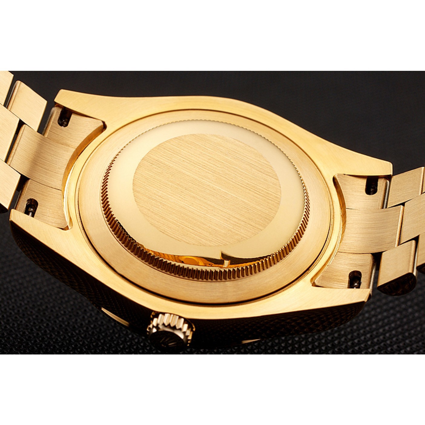MiroTime Swiss Rolex Day-Date Diamonds And Rubies Black Dial Gold Bracelet 1454101