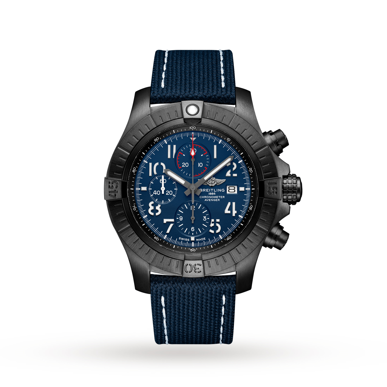 MiroTime Swiss Breitling Super Avenger Chronograph 48 Night Mission V13375101C1X2