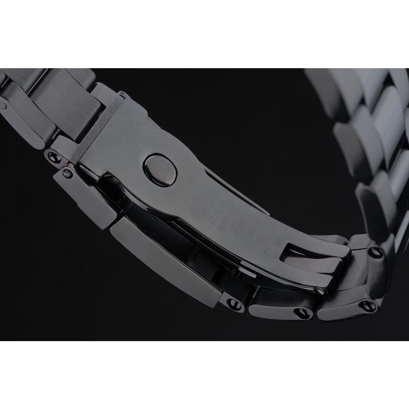 MiroTime Rolex Daytona Black Ion Plated Tachymeter Black Stainless Steel Strap Black Dial 80247