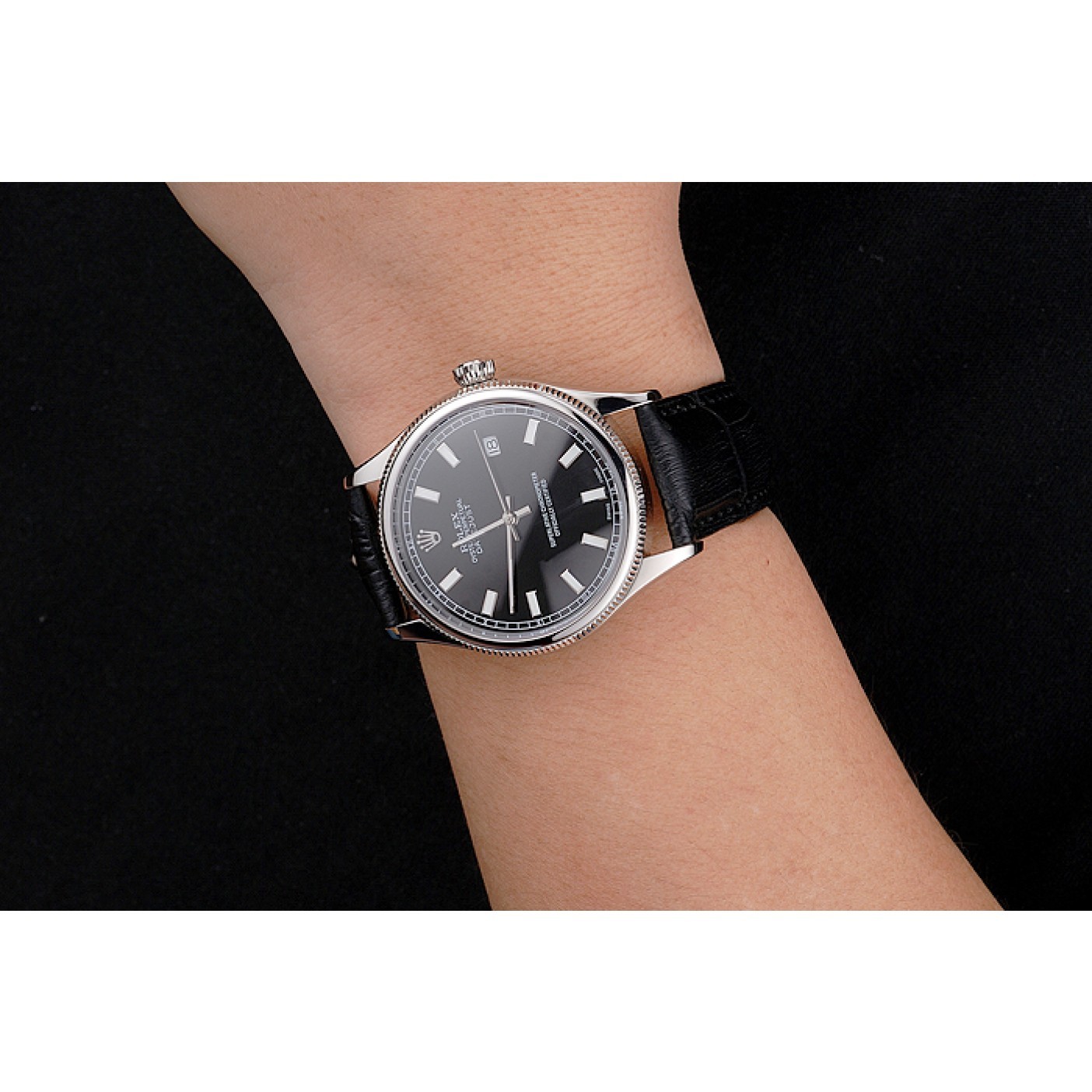 MiroTime Swiss Rolex Datejust Black Dial Stainless Steel Case And Bracelet