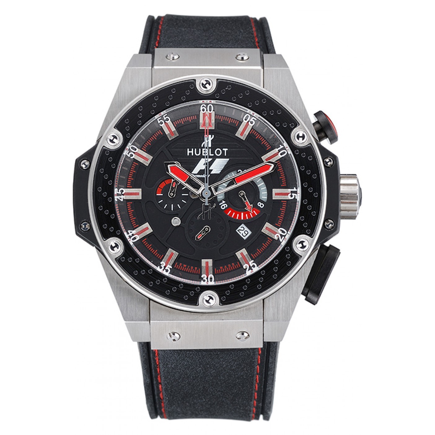 MiroTime Hublot Big Bang King Power Formula 1 Stainless Steel Case Black Dial 622248