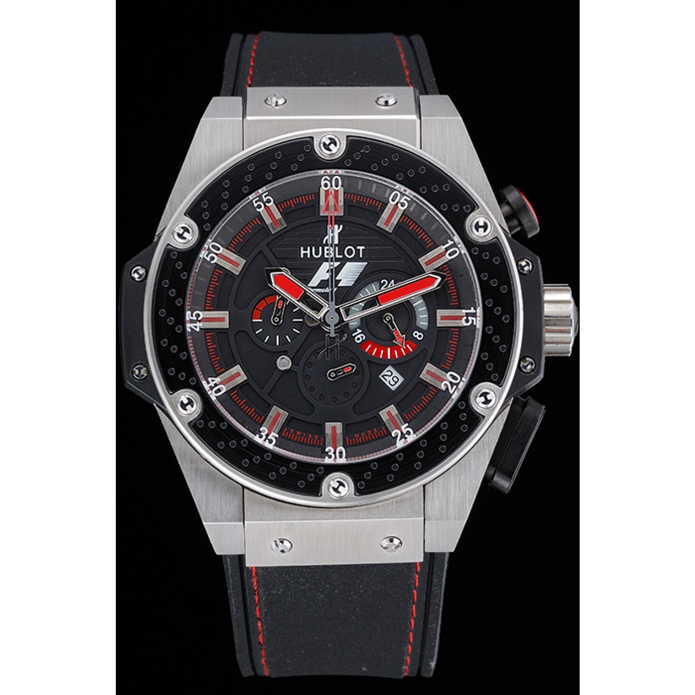 MiroTime Hublot Big Bang King Power Formula 1 Stainless Steel Case Black Dial 622248
