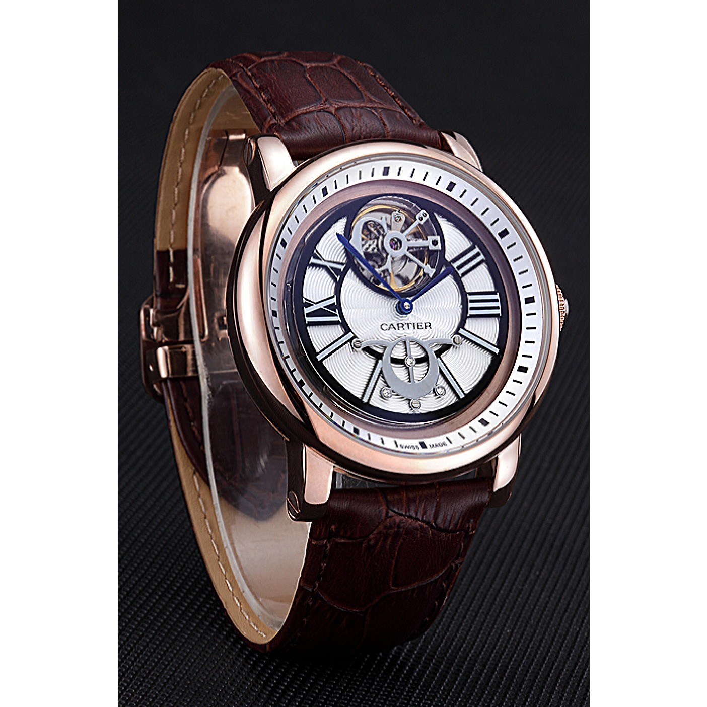 MiroTime Cartier Rotonde Flying Tourbillon White Dial 621943