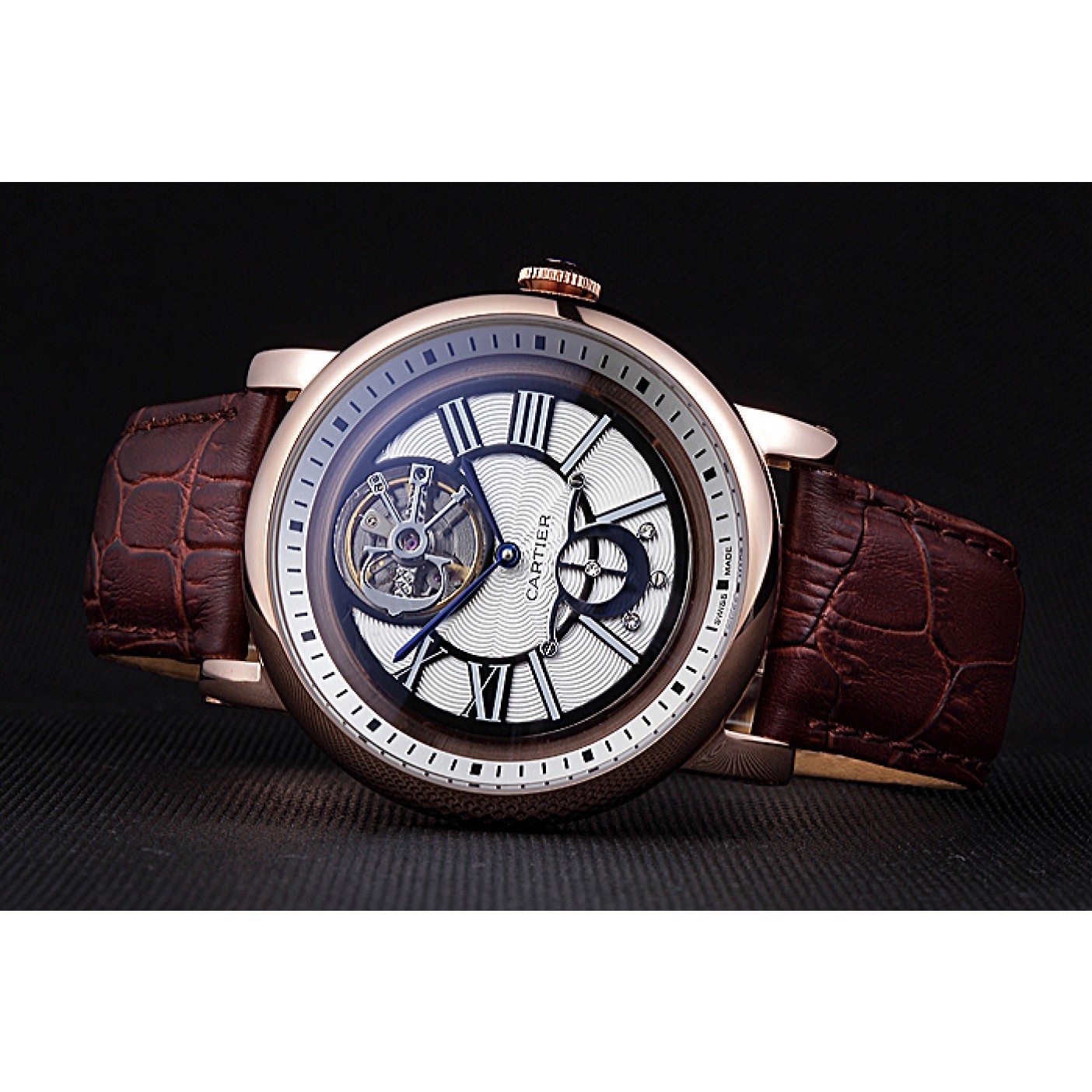 MiroTime Cartier Rotonde Flying Tourbillon White Dial 621943