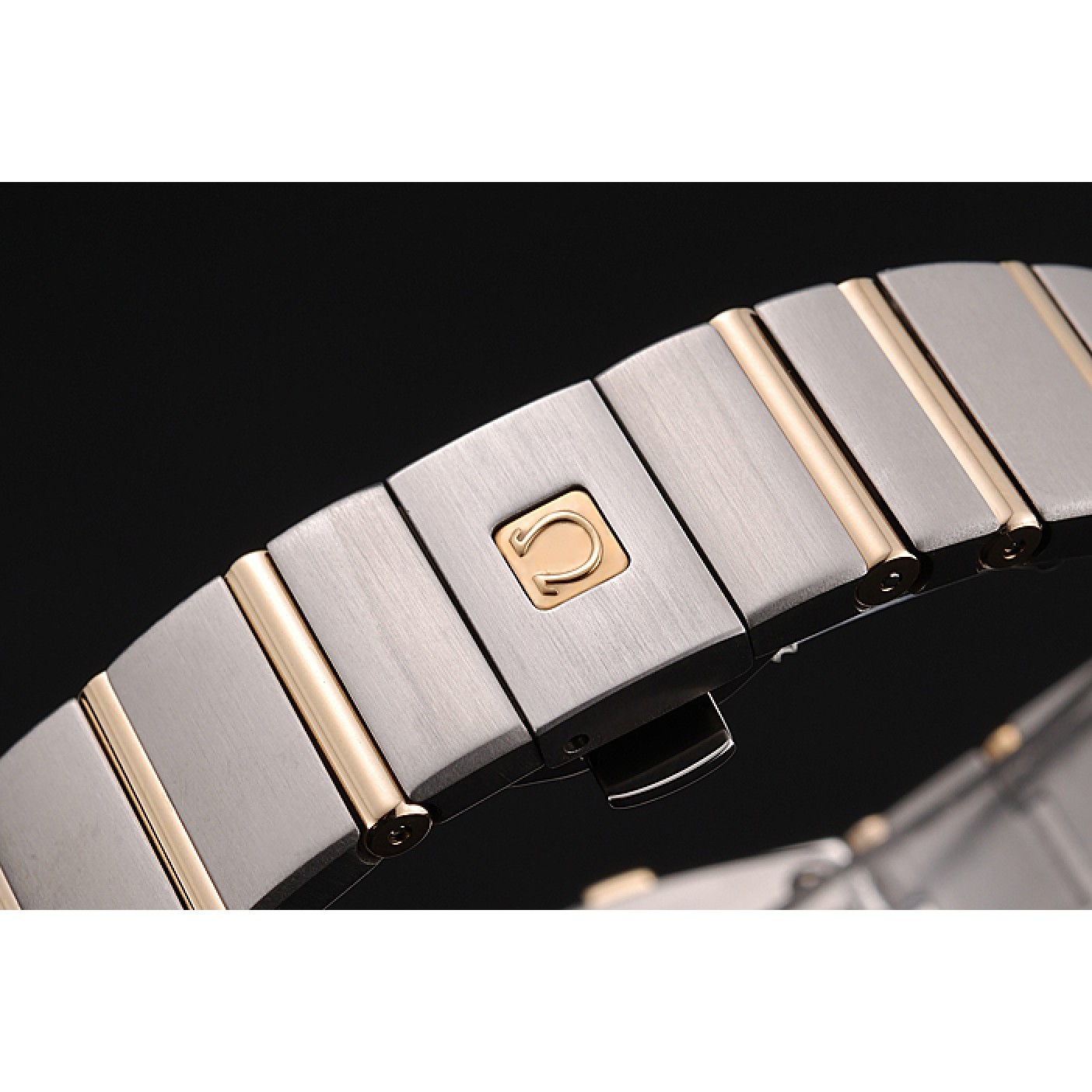 MiroTime Swiss Lady Omega Constellation Crystal Encrusted Bezel Golden Dial 80293