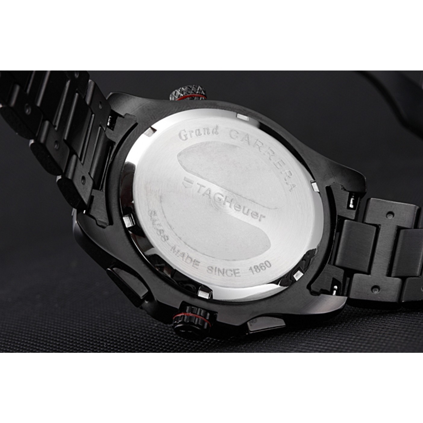 MiroTime Tag Heuer Carrera Black Stainless Steel Case White Dial 98242