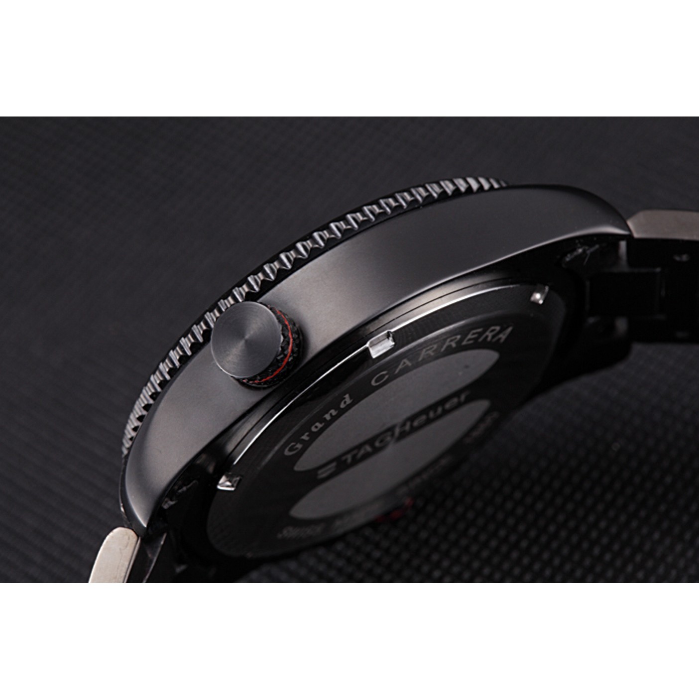 MiroTime Tag Heuer Carrera Black Stainless Steel Case White Dial 98242