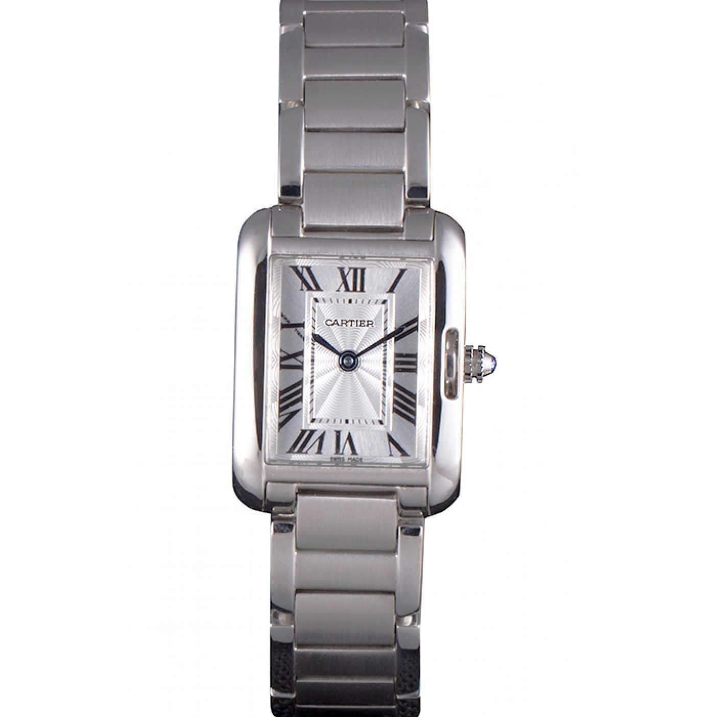 MiroTime Cartier Tank Anglaise 23mm Silver Dial Stainless Steel Case And Bracelet
