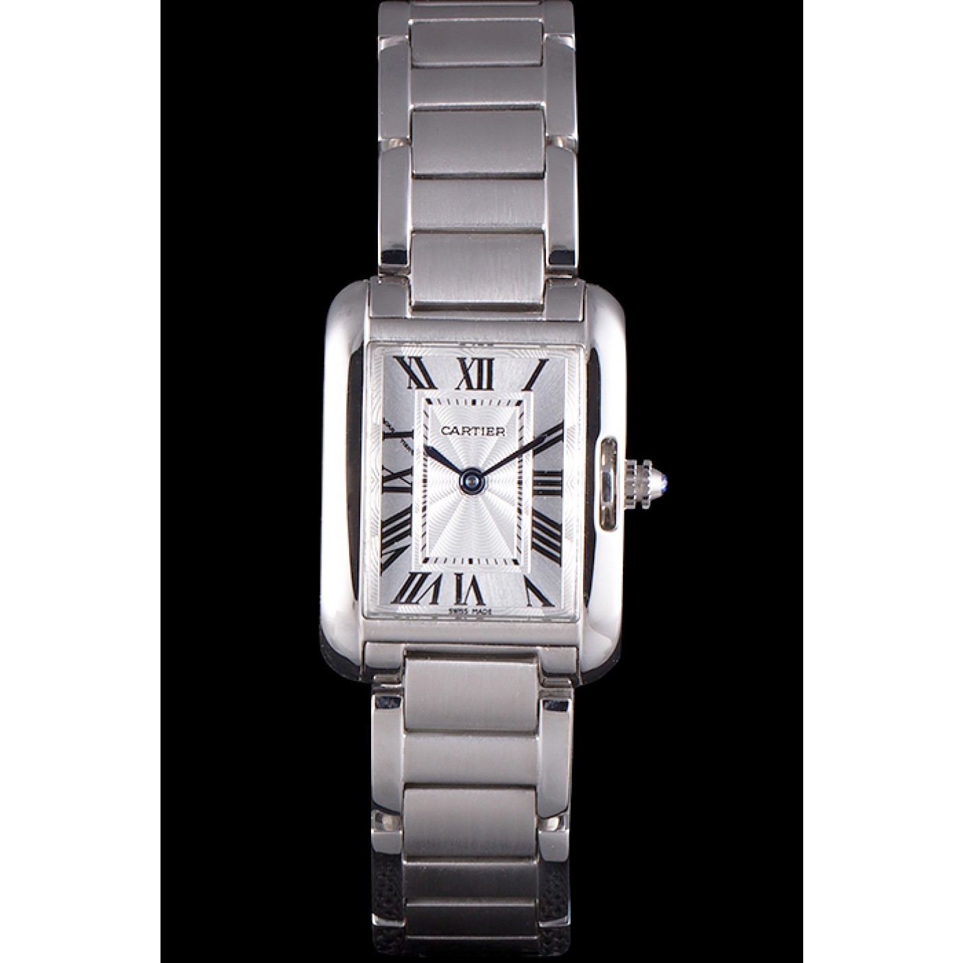 MiroTime Cartier Tank Anglaise 23mm Silver Dial Stainless Steel Case And Bracelet