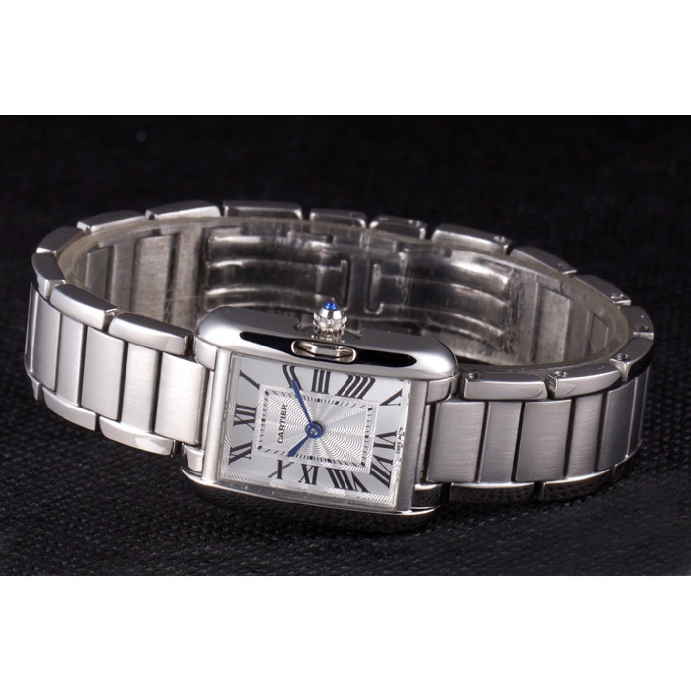 MiroTime Cartier Tank Anglaise 23mm Silver Dial Stainless Steel Case And Bracelet