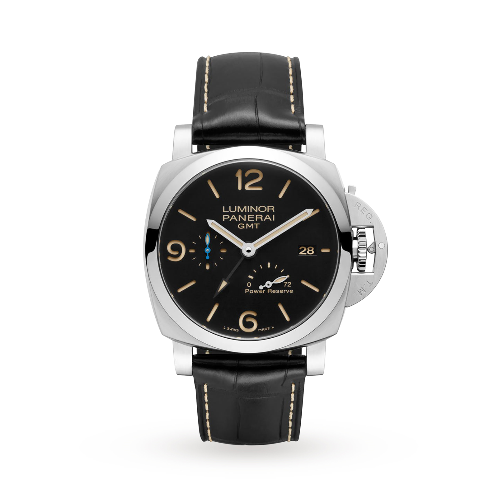 MiroTime Swiss Panerai Luminor GMT Power Reserve 44mm Mens Watch PAM01321