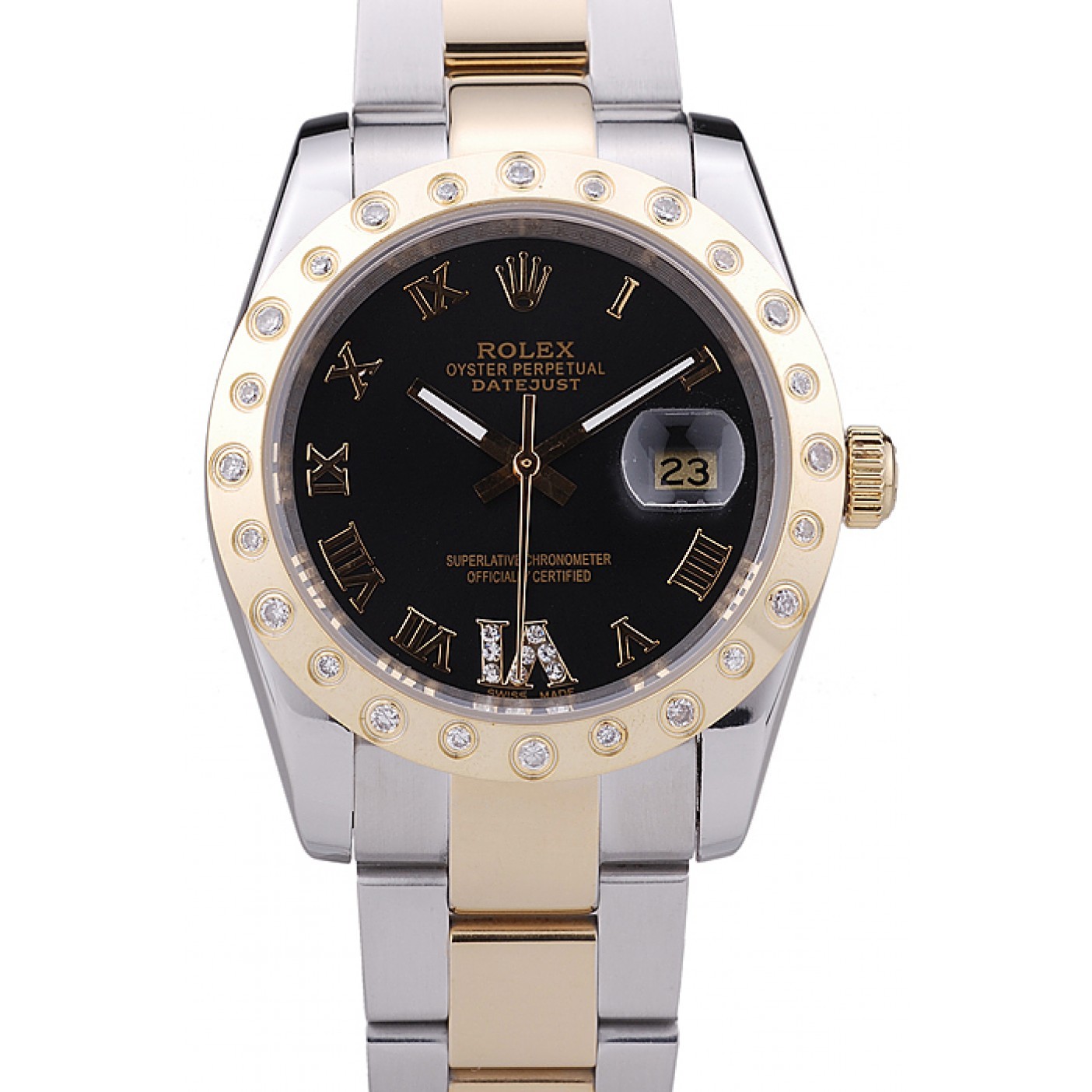 MiroTime Rolex Datejust Diamond Bezel Black Dial 7463