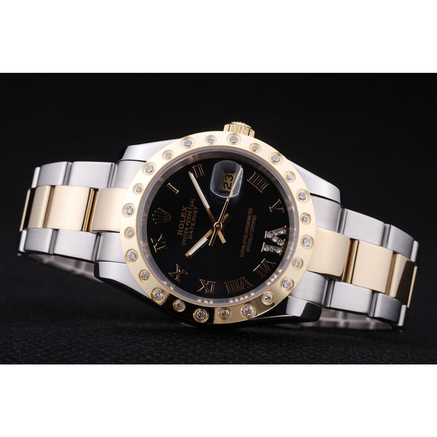 MiroTime Rolex Datejust Diamond Bezel Black Dial 7463