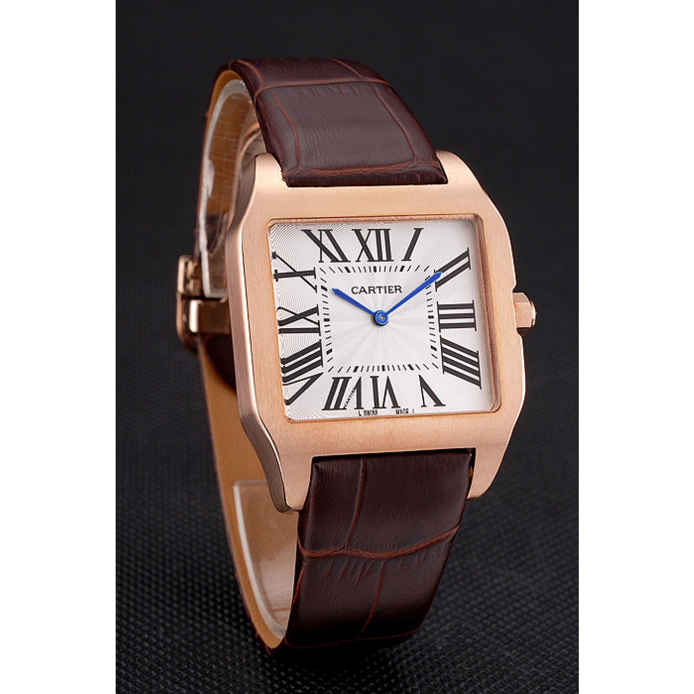 MiroTime Cartier Santos 100 Diamond Rose Gold Bezel 621932