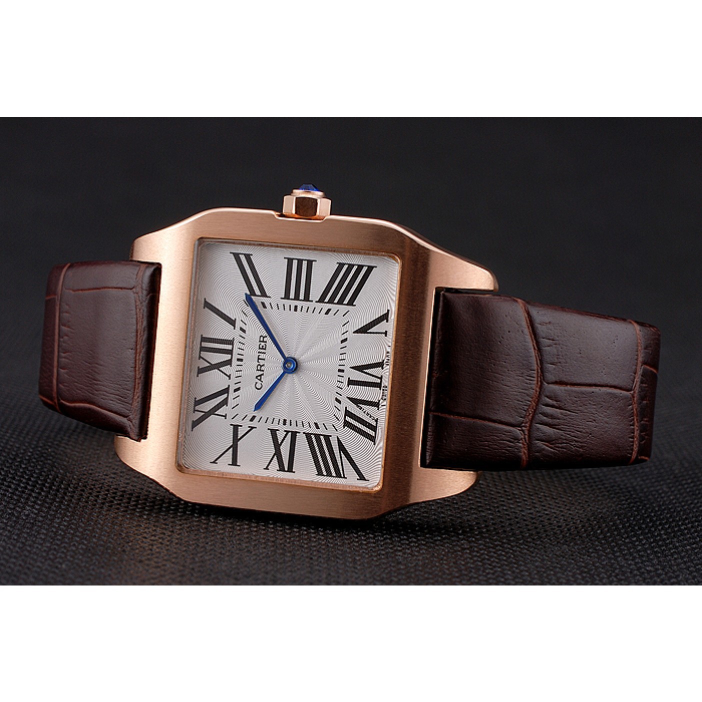 MiroTime Cartier Santos 100 Diamond Rose Gold Bezel 621932