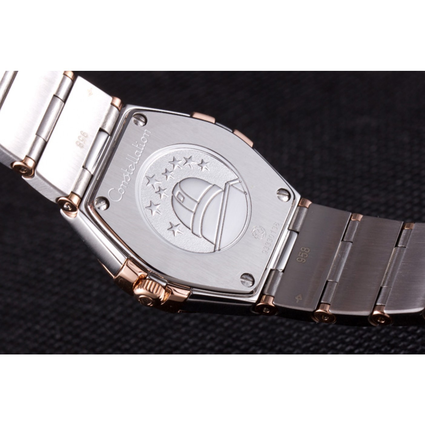 MiroTime Omega Constellation Rose Gold Diamond Bezel Two Tone Band 621487