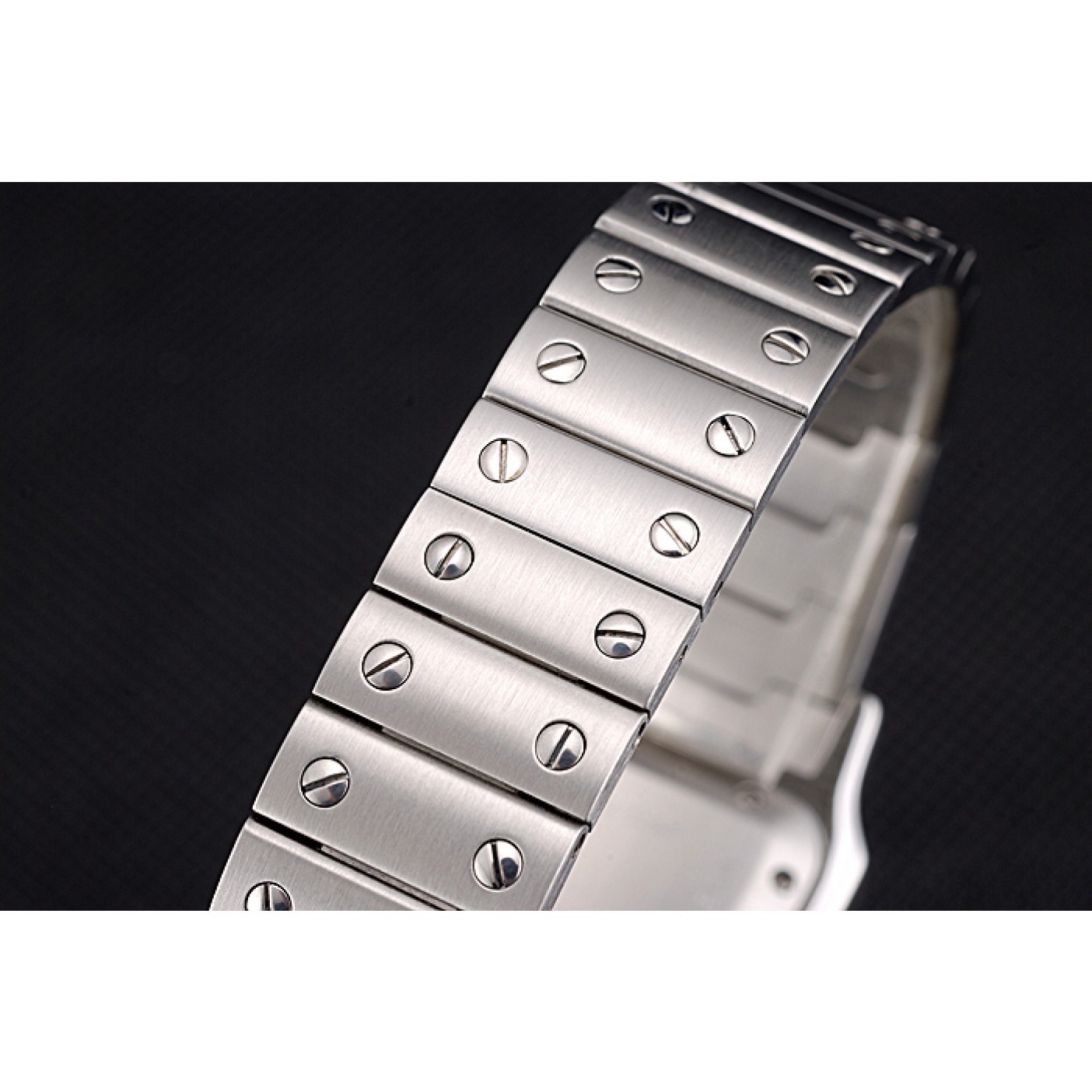 MiroTime Swiss Cartier Santos White Dial Stainless Steel Case And Bracelet 622882