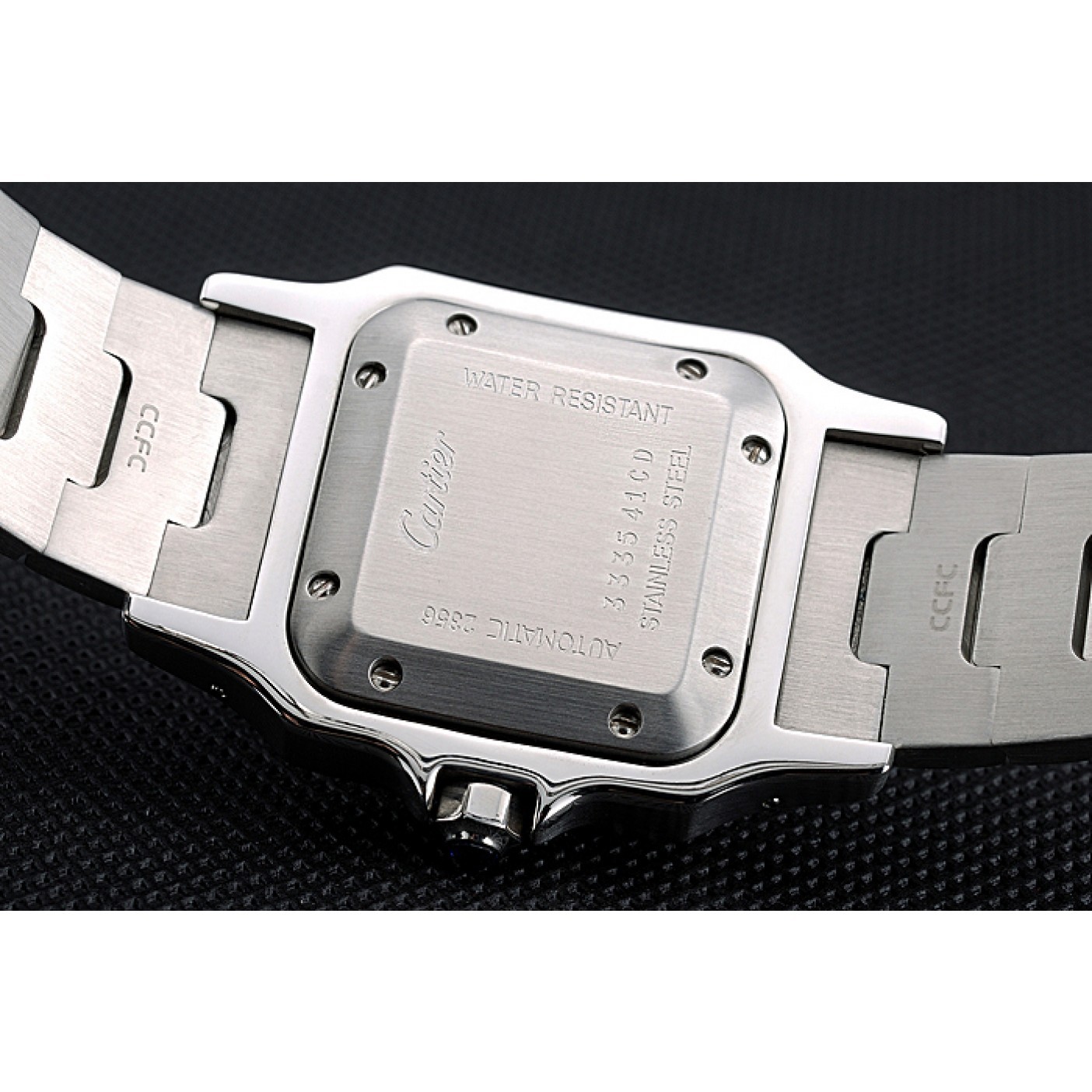 MiroTime Swiss Cartier Santos White Dial Stainless Steel Case And Bracelet 622882