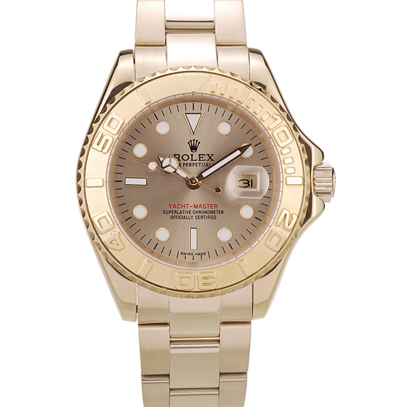 MiroTime Rolex Yacht Master Gold Bezel Gold Dial 98232