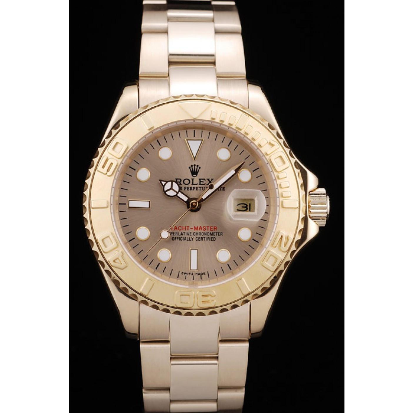MiroTime Rolex Yacht Master Gold Bezel Gold Dial 98232
