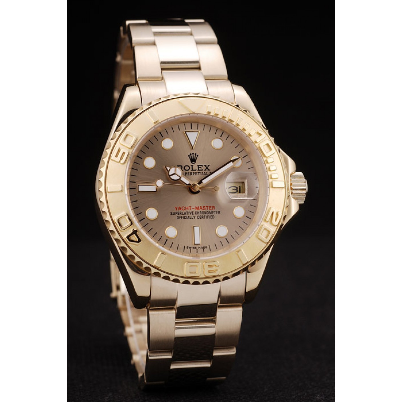 MiroTime Rolex Yacht Master Gold Bezel Gold Dial 98232