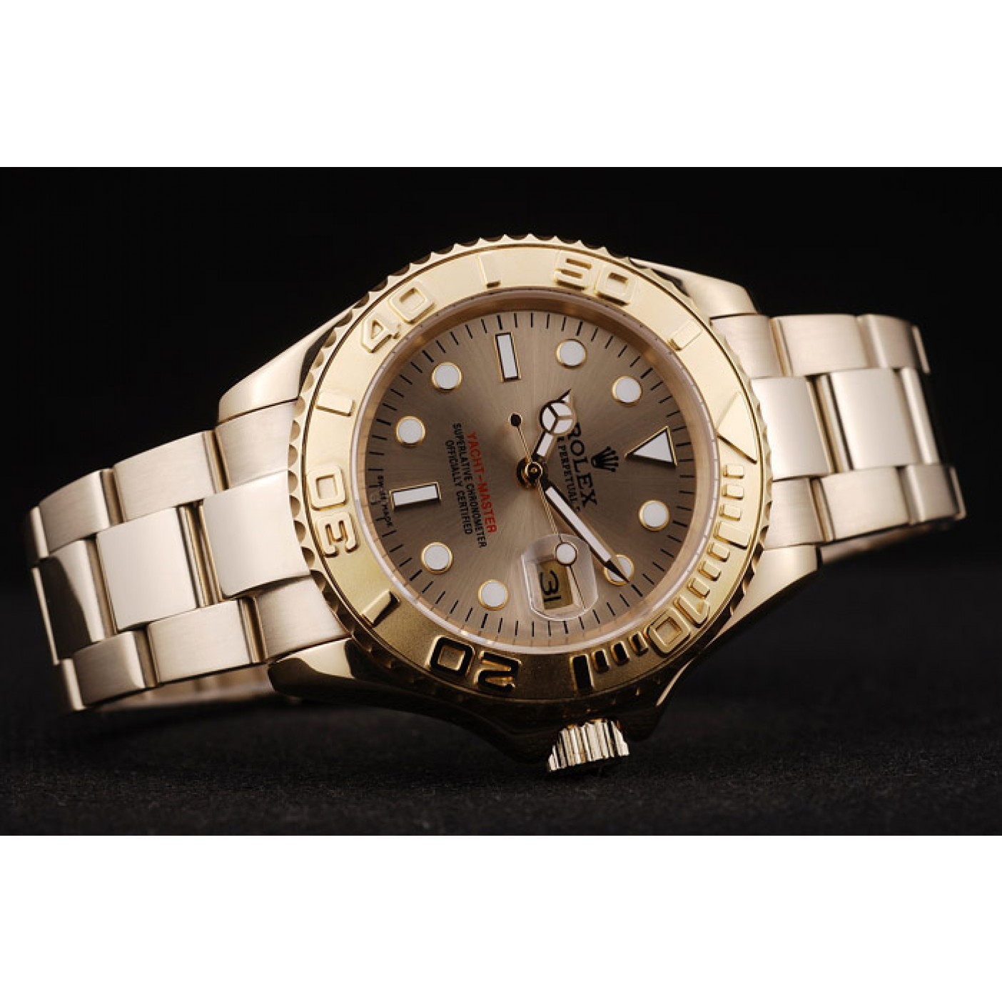 MiroTime Rolex Yacht Master Gold Bezel Gold Dial 98232