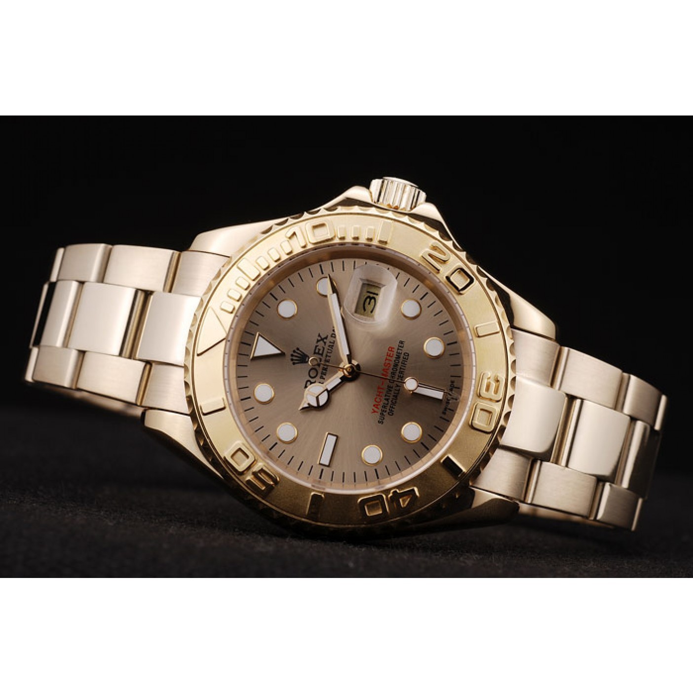 MiroTime Rolex Yacht Master Gold Bezel Gold Dial 98232