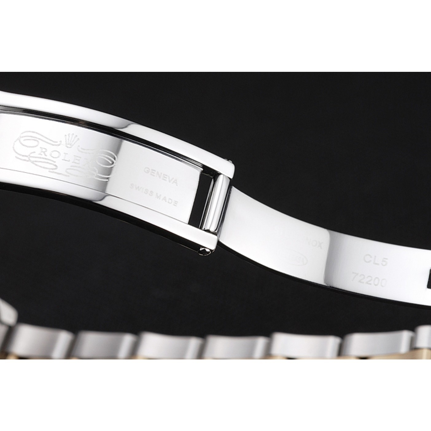 MiroTime Swiss Rolex Yacht-Master White Dial Gold Bezel Stainless Steel Case Two Tone Bracelet